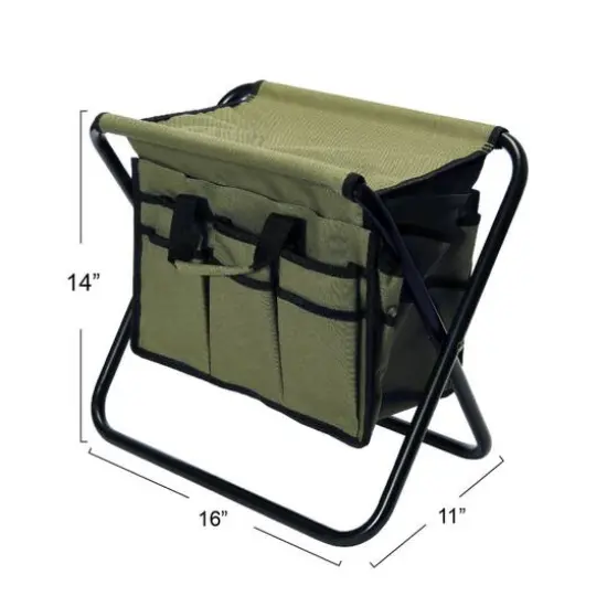 Household Essentials Collapsible Utility Stool Green {4}