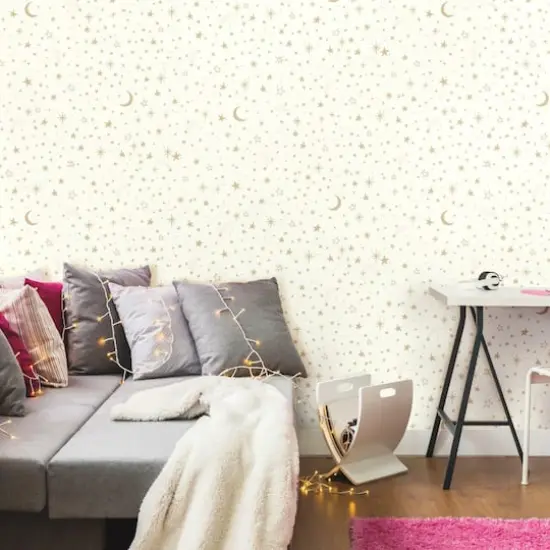 RoomMates Gold Twinkle Little Star Peel & Stick Wallpaper {3}