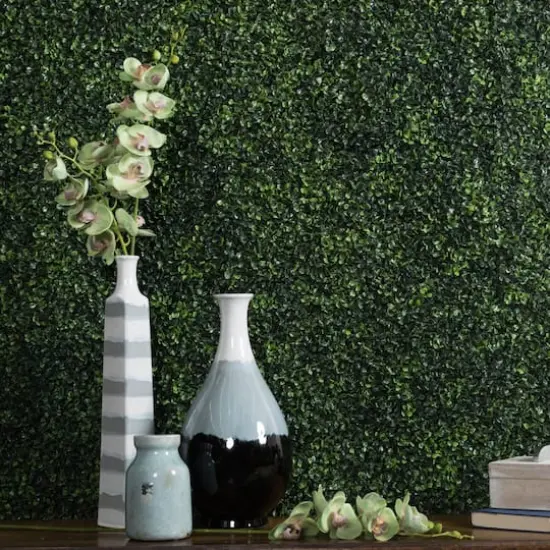 Green Real Touch Orchid Artificial Floral Stem {4}