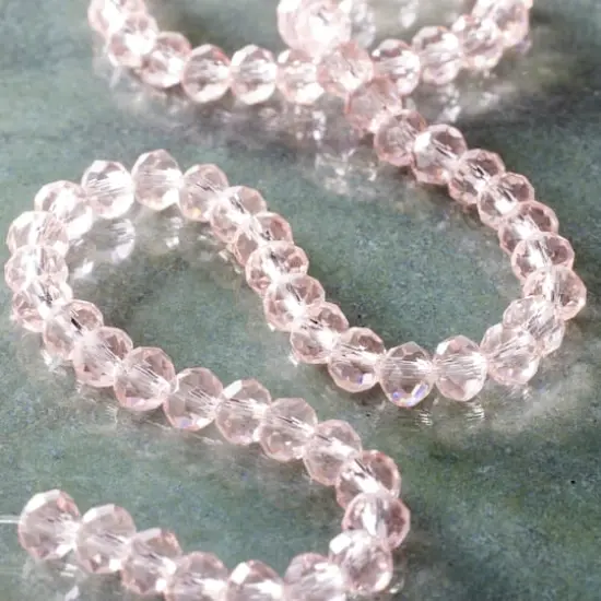 Pink Glass Faceted Rondel Beads, 6mm by Bead Landing&trade; {3}