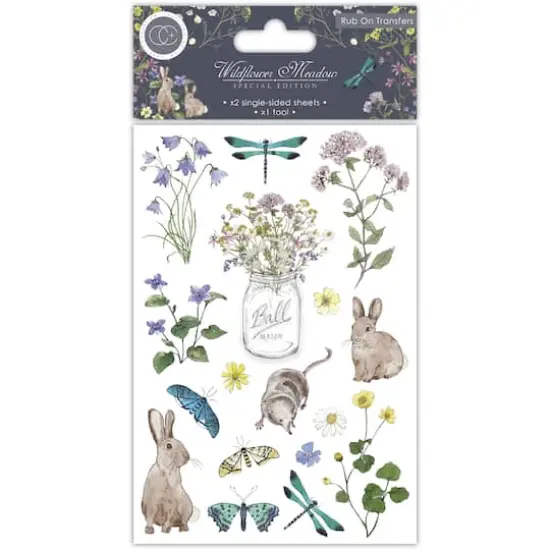 Craft Consortium Wildflower Meadow Rub-On Transfers {1}