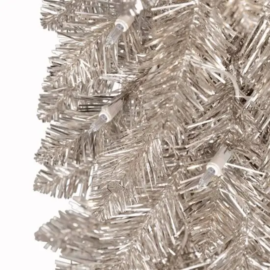 4ft. Pre-Lit Rose Gold Artificial Alpine Pencil Christmas Tree, Clear Lights {6}