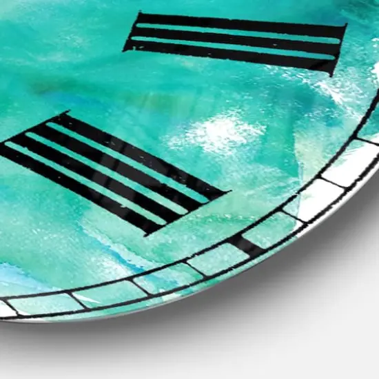 Designart Sea Glass Farmhouse Wall Clock {4}