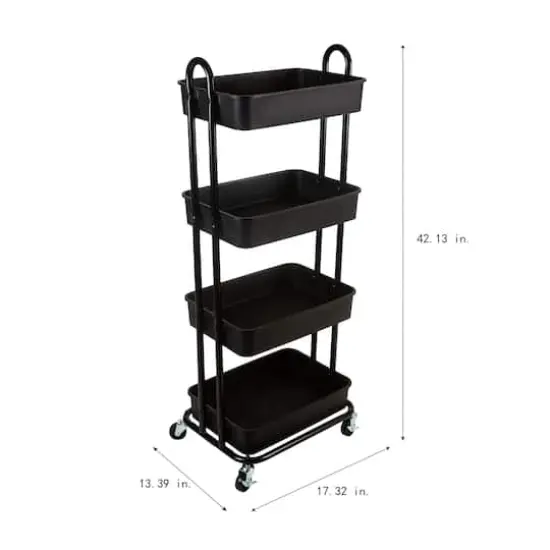 Organize It All 4-Tier Rolling Multifunctional Storage Cart {5}