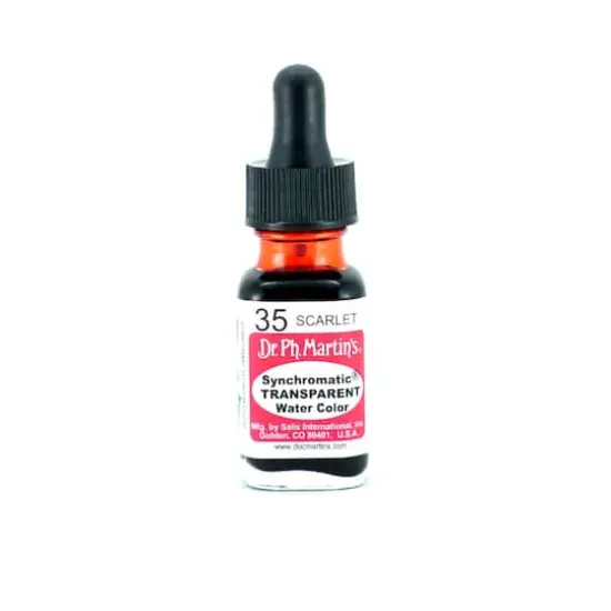 Dr. Ph. Martin's&reg; Synchromatic Transparent Watercolor, 0.5oz. 35 Scarlet {1}