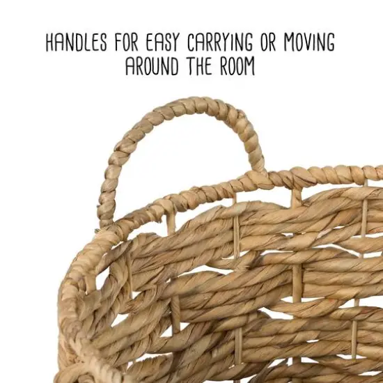 Honey Can Do Natural Round Decorative Wicker Basket Set {5}