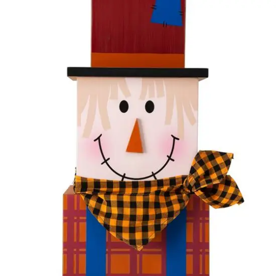 Glitzhome&reg; 36" Double Sided Stacked Pumpkins Halloween Porch Decor {7}