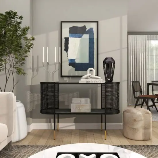 15" Black Aluminum Drip Vase with Melting Designed Body {17}