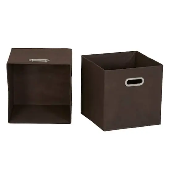 6 Pack Household Essentials 11" Fabric Storage Bins Brown {5}
