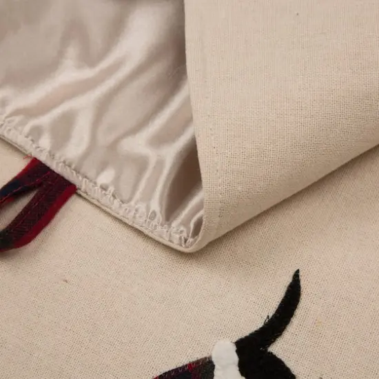 Glitzhome&reg; 48" Dachshund Fabric Christmas Tree Skirt {8}