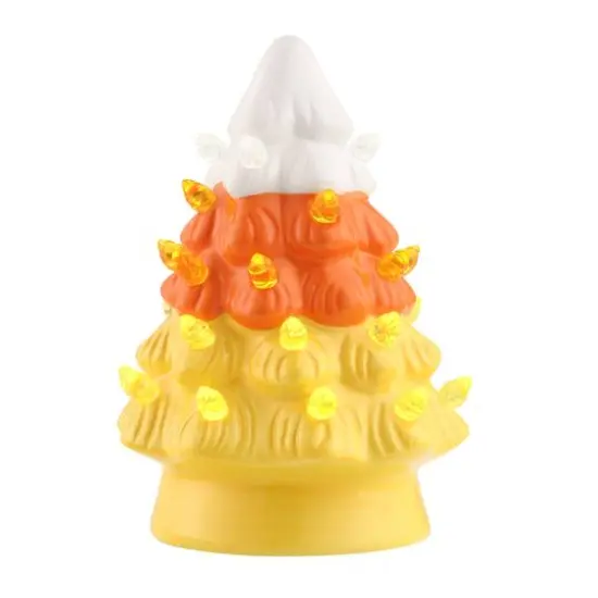 5.5" LED Illuminated Halloween Candy Corn Trees, 4ct. {3}