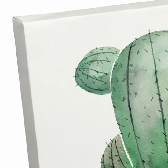 Little Potted Cactus 11" x 14" Canvas Wall Art {4}