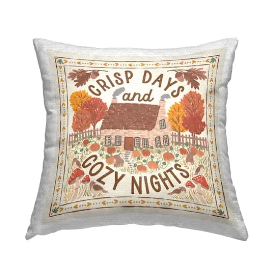 Stupell Industries Crisp Days & Cozy Nights Outdoor Printed Pillow {1}