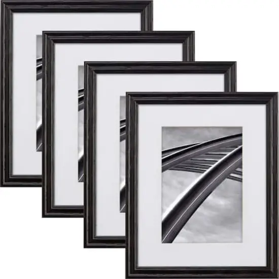 Craig Frames 4 Pack: Wiltshire 200 Ebony Picture Frame with Mat {10}