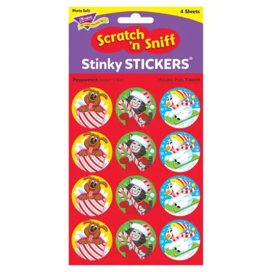 Trend Enterprises&reg; Holiday Pals Stinky Stickers&reg; 6 Packs of 48 {4}