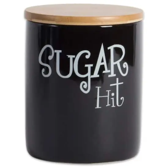 DII&reg; Coffee, Sugar & Tea Ceramic Canister Set Black {7}