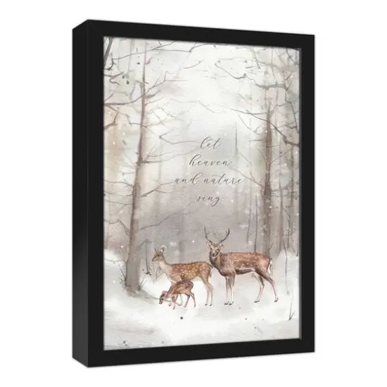 Heaven and Nature Sing Black Framed Canvas Wall Art {3}