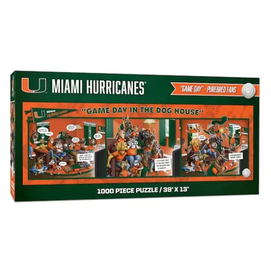 College Game Day in the Dog House 1,000 Piece Puzzle Miami Hurricanes {1}