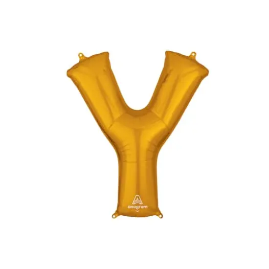 32" Gold Letter Foil Balloon Y {1}