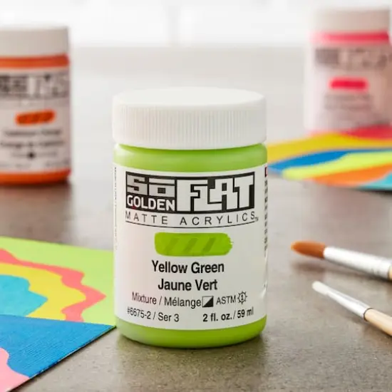 Golden&reg; 2oz. SoFlat Matte Acrylic Paint Yellow Green {3}
