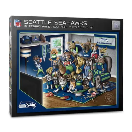 NFL Purebred Fans A Real Nailbiter 500 Piece Puzzle Seattle Seahawks {1}