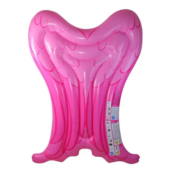 5ft. Pink Angel Wings Inflatable Mattress Pool Float {1}