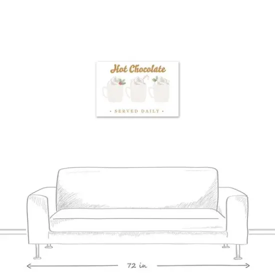 Hot Chocolate Served Daily 30x20 Canvas Wall Art {6}