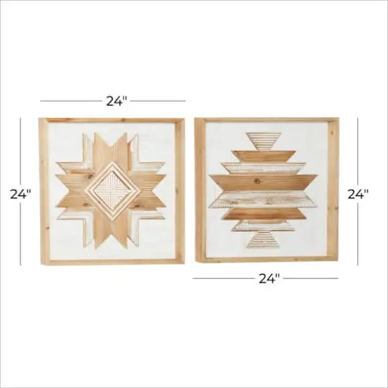 Brown & White Wood Rustic Southwest Wall D&eacute;cor Set {7}