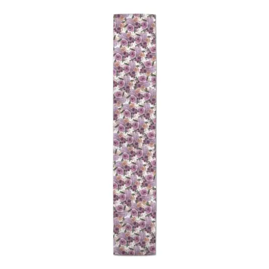 Rust & Violet Florals Outdoor Table Runner {1}