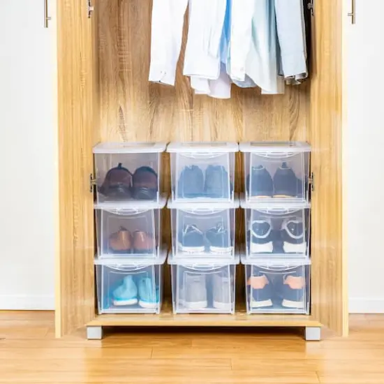 14.5" x 10" x 7.5" Clear Front Opening Storage Case with Lid by Simply Tidy&reg; {4}