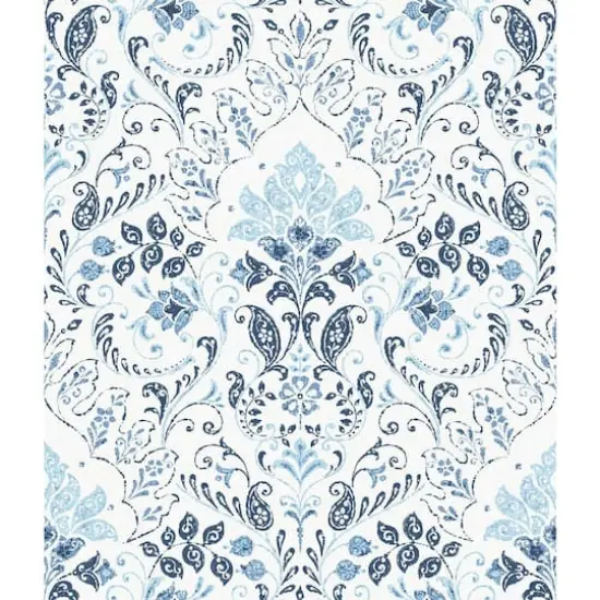 RoomMates Persian Damask Peel & Stick Wallpaper Blue {1}