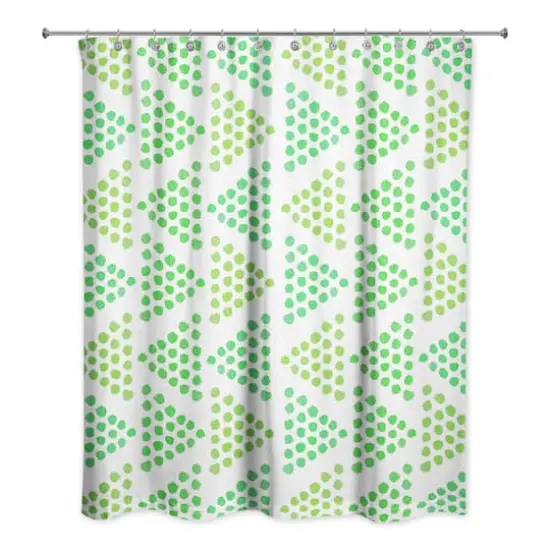 Dotted Triangle Shower Curtain Green {1}