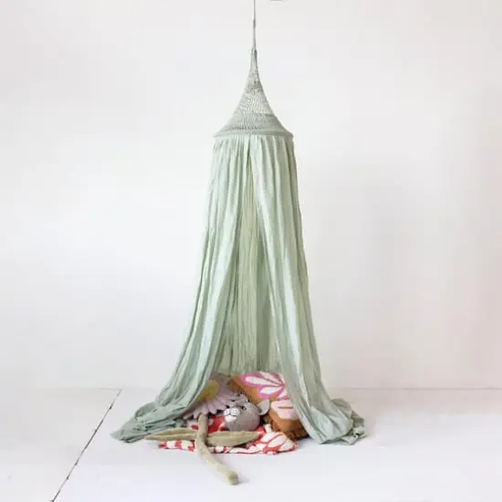 Hello Honey&reg; Mint Hand-Woven Cotton Crocheted Canopy {3}