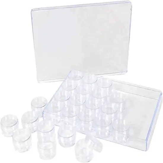 Everything Mary Large Plastic Bead Storage Box with 24 Jars {7}