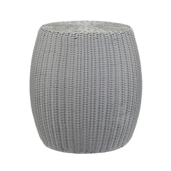 Household Essentials 18" Woven Storage End Table Gray {1}