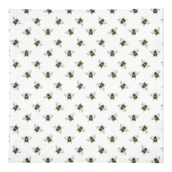 Bee Pattern 10" x 10" Cotton Twill Napkin {1}