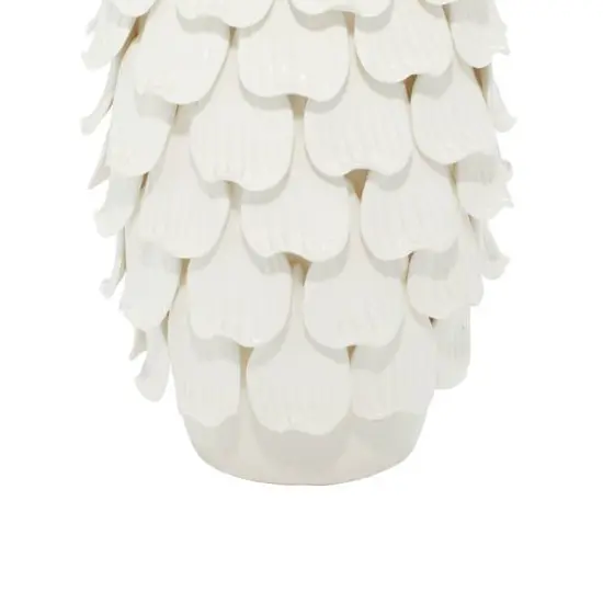 28" White Ceramic Coastal Table Lamp {4}