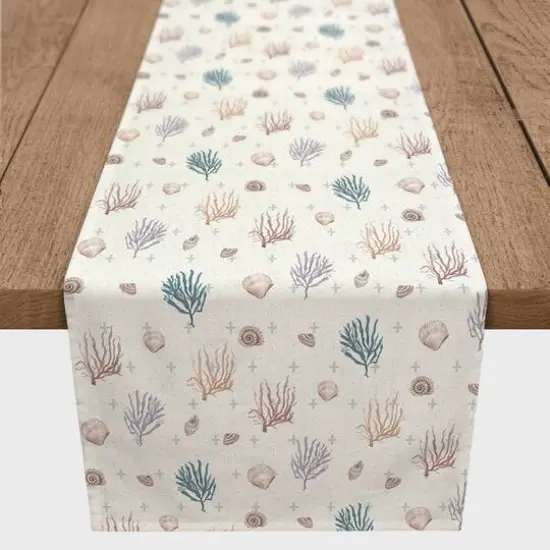 Multi Shell Coral & Plus Cotton Twill Runner Blue/White {1}