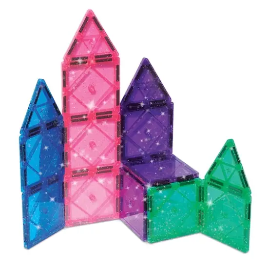 Crayola&reg; 14 Piece Glitter Magnetic Building Tiles {3}
