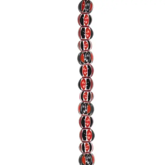 Red, White & Black Lamp Work Glass Beads by Bead Landing&reg; {1}