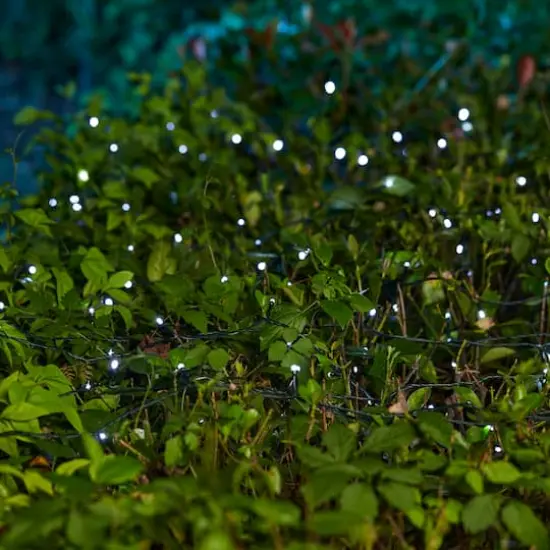 Glitzhome&reg; 38.5ft. 100ct. LED Solar String Lights, 2ct. {4}