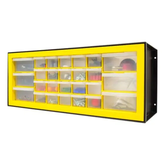 IRIS Black and Yellow 26-Drawer Parts Cabinet {11}