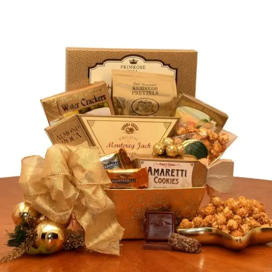 Golden Gourmet Holiday Gift Basket {1}