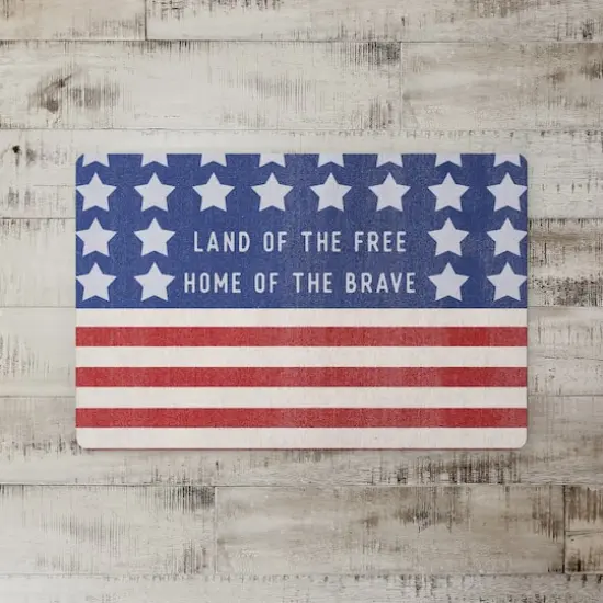 Land of the Free Home of the Brave Floor Mat {3}
