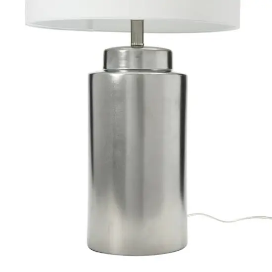 Hello Honey&reg; 28" Silver Metallic Stoneware Table Lamp {5}