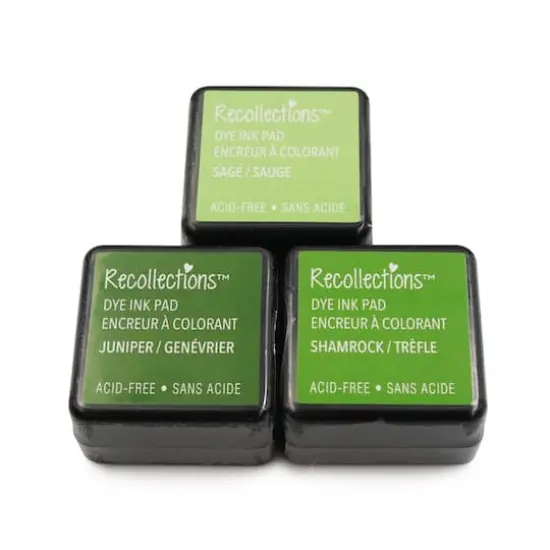 Dye Ink Pad Set by Recollections&trade; Juniper/Shamrock/Sage {4}