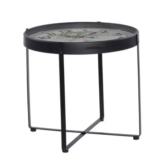 24" Black Iron Farmhouse Accent Table {1}