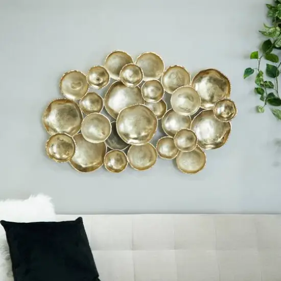 Gold Aluminum Modern Wall Decor, 43" x 4" x 29" {7}