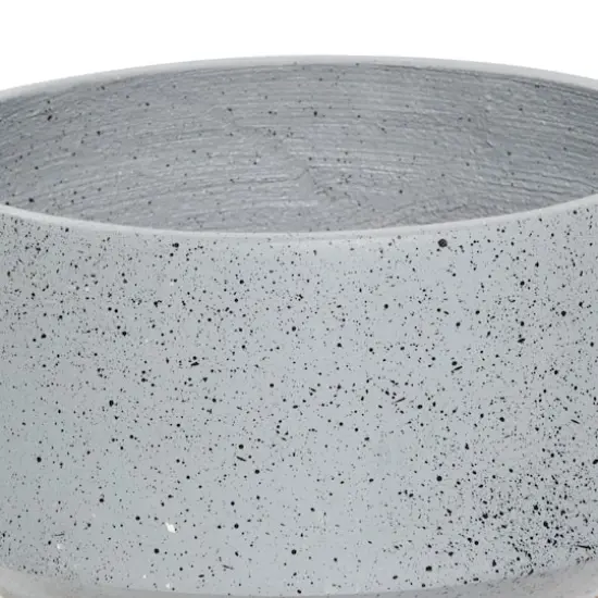 Set of 2 Grey MgO Contemporary Planter 12", 10" {5}