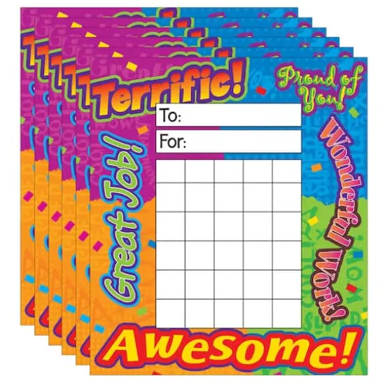 Trend Enterprises&reg; Reward Words Incentive Pad, 6 Packs of 36 Sheets {1}